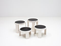 Gianfranco Frattini Nesting Tables for Cassina, Reversible Tops, Italy, 1960s