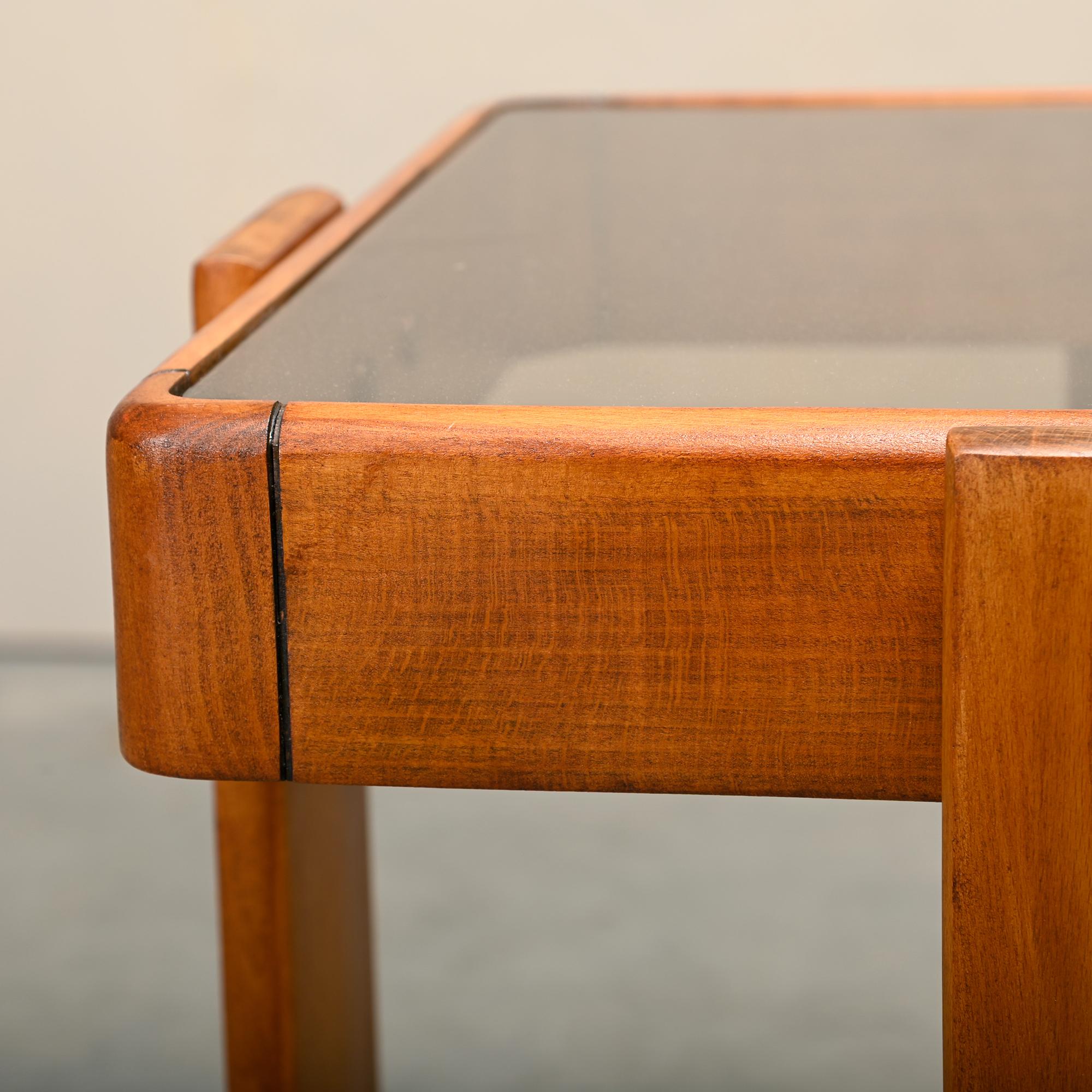 Gianfranco Frattini Nesting Tables in stained wood for Cassina and Meblo, 1970's For Sale 6