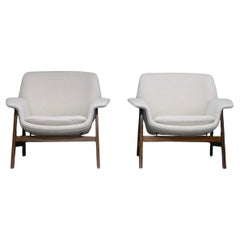 Gianfranco Frattini, Pair of Lounge Chairs, model 849 for Cassina, 1950s