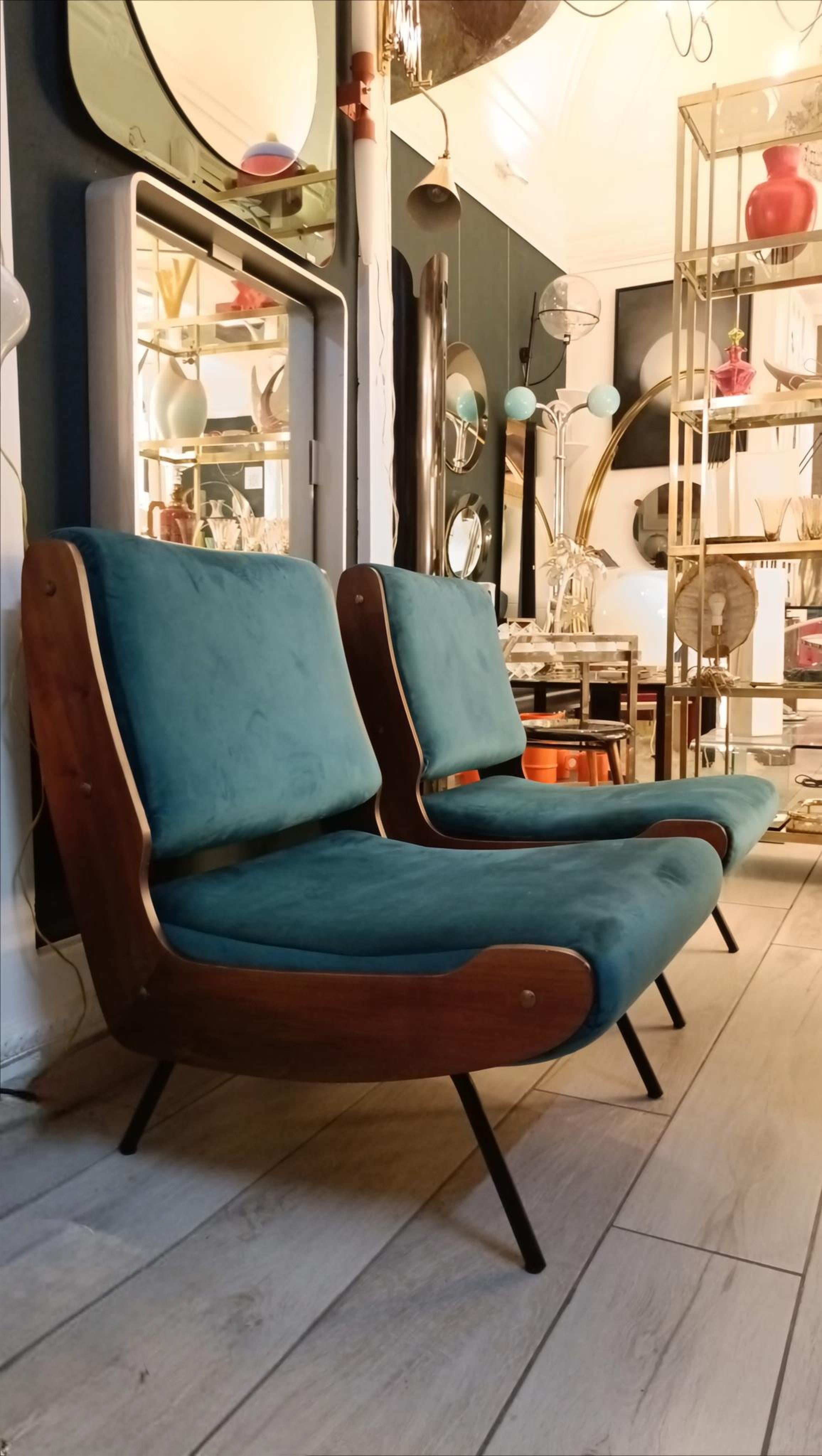 Gianfranco Frattini per Cassina Coppia di Poltrone Mod.836, Italia 1960s im Angebot 2
