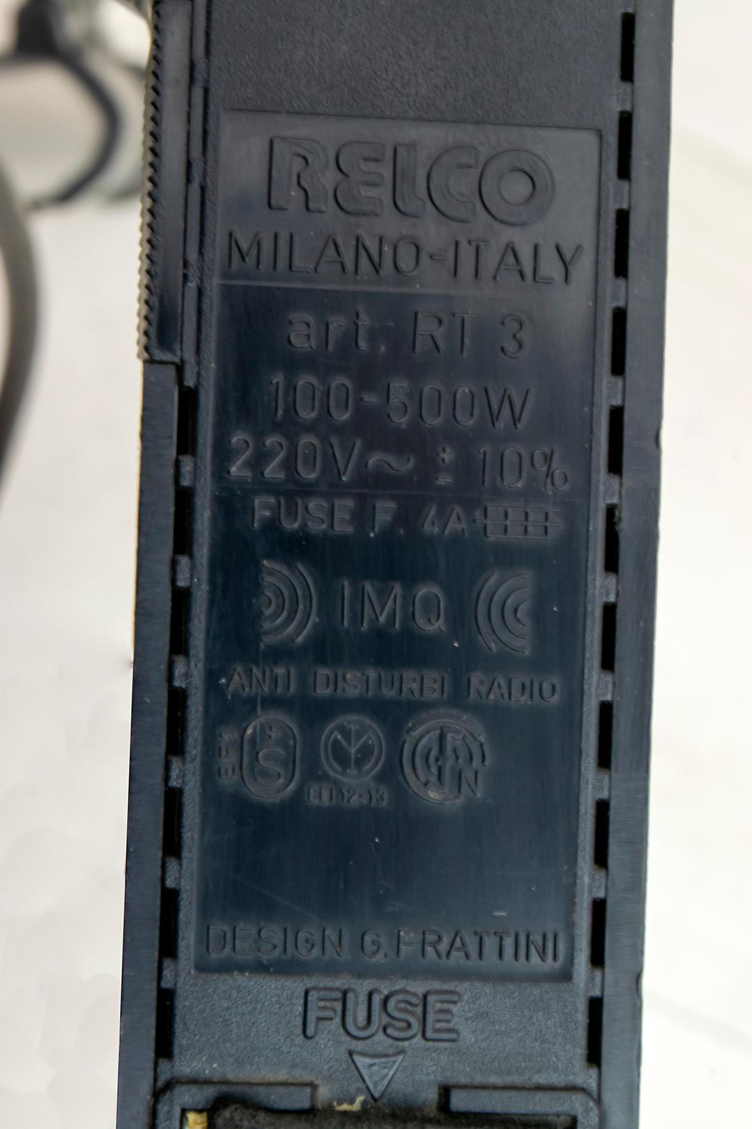 Gianfranco Frattini Postmodern Italian RT3 Floor Lamp for Relco Milano, 1980s 2