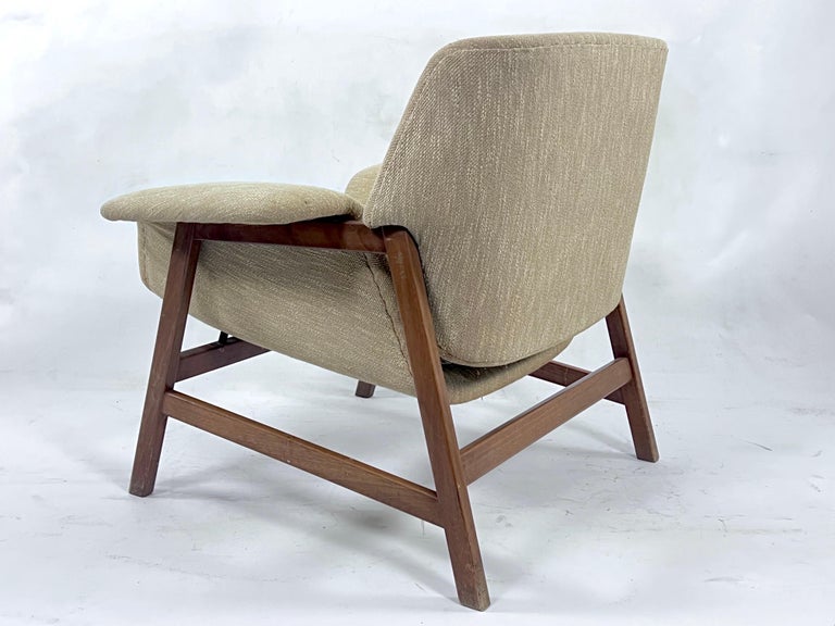20th Century Gianfranco Frattini, Rare First Serie of Model 849 Armchair, Italy, 1958 For Sale