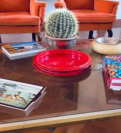 Gianfranco Frattini, Centro de mesa / Bandeja rojo, Progetti Italia, años 70