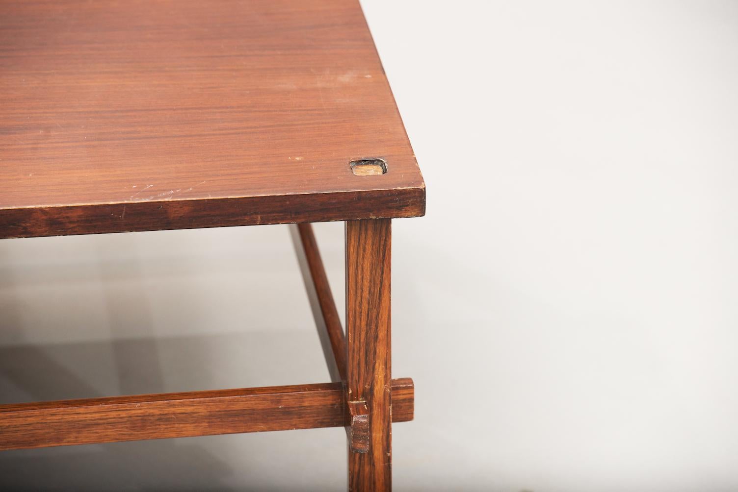 Varnished Gianfranco Frattini Rosewood 'Gio' Table for Cassina For Sale