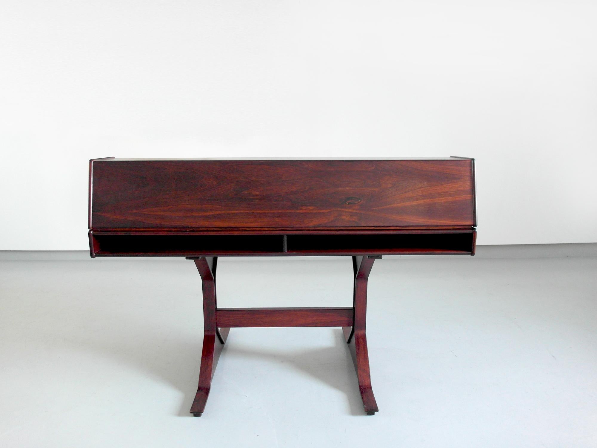 Gianfranco Frattini Rosewood Writing Desk for Bernini, Italy, 1957 13