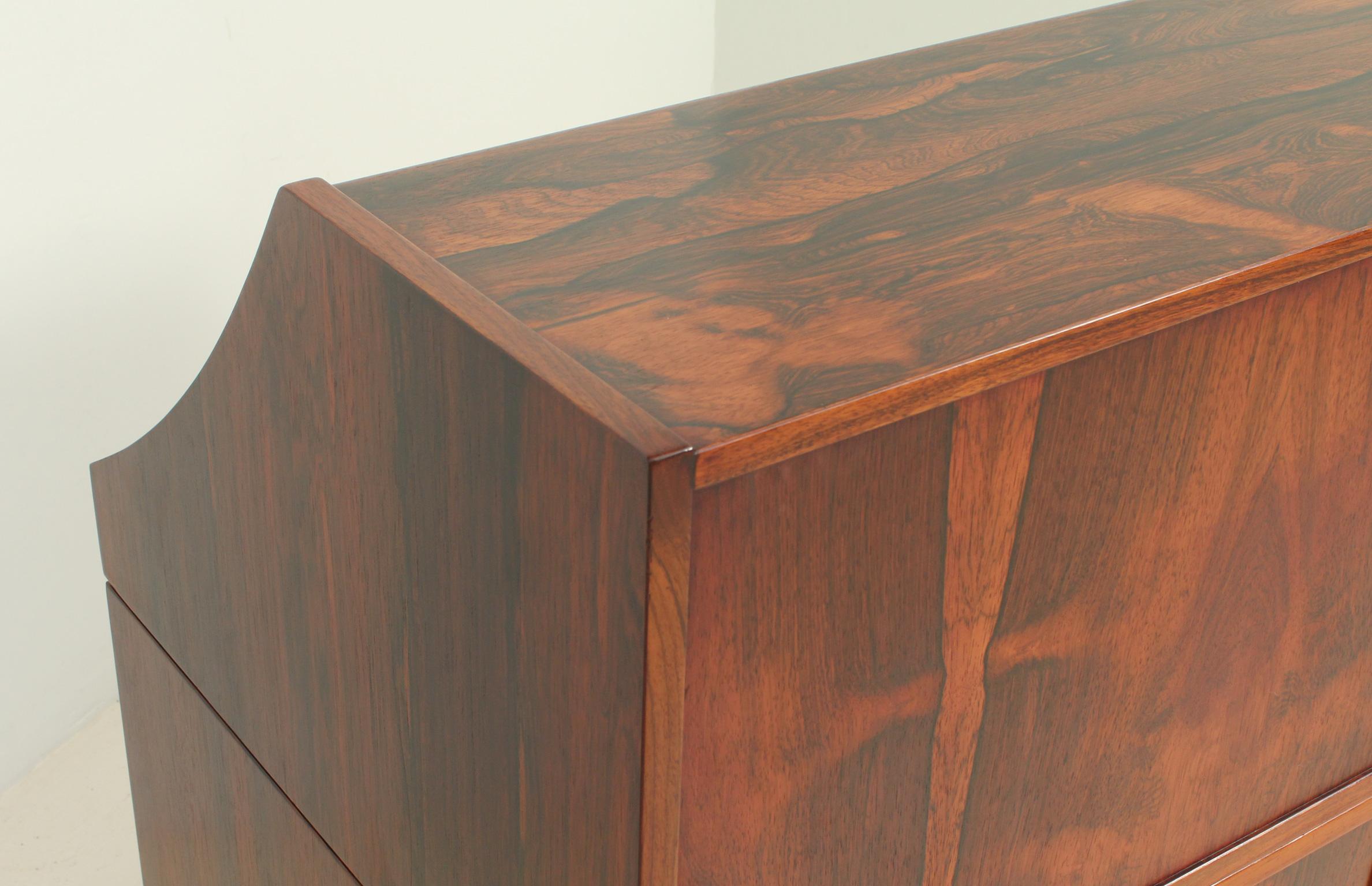 Schreibtisch aus Palisanderholz von Gianfranco Frattini für Bernini im Angebot 1