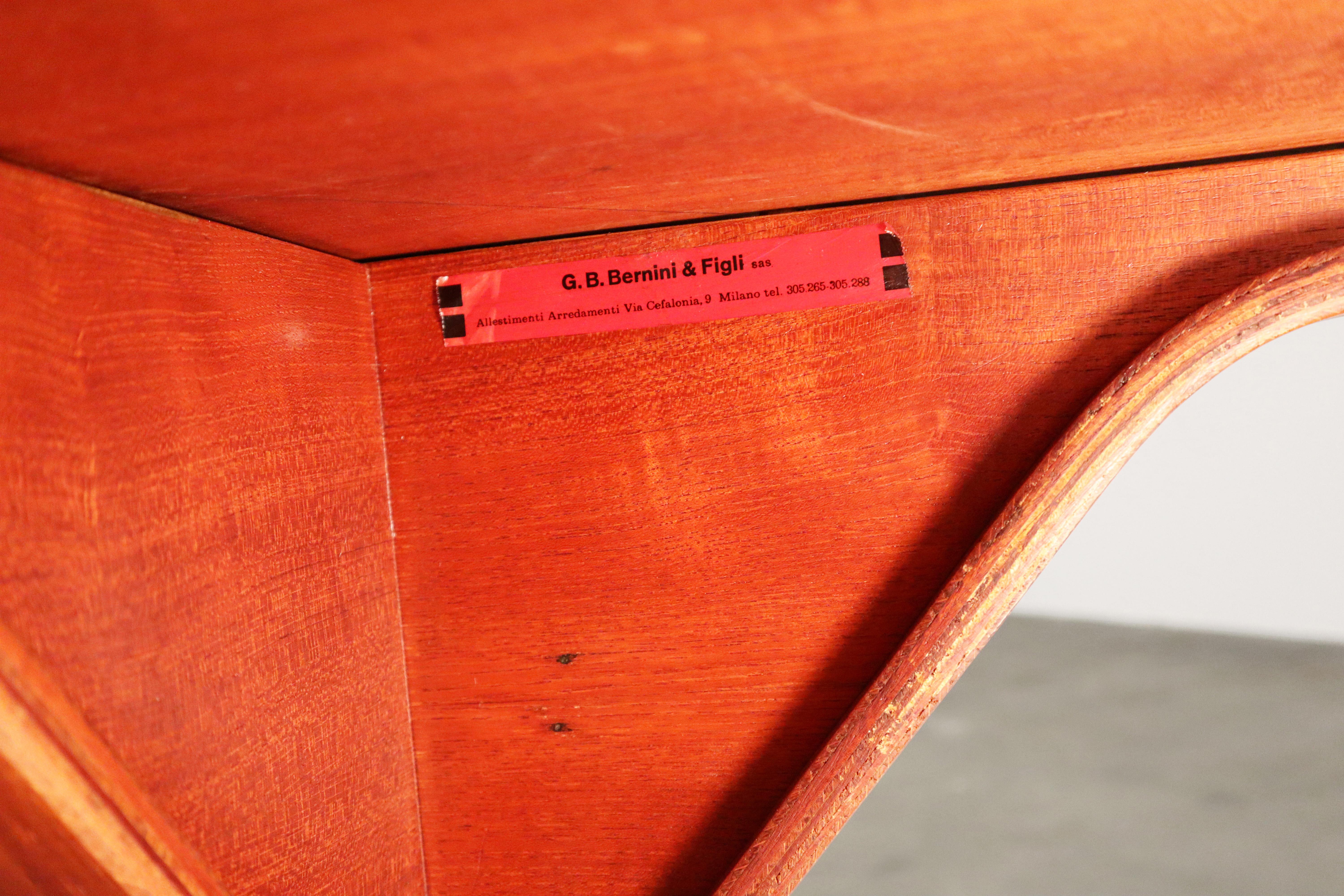 Runder Esstisch aus exotischem Hartholz von Gianfranco Frattini für Bernini, Modell 522 im Angebot 6