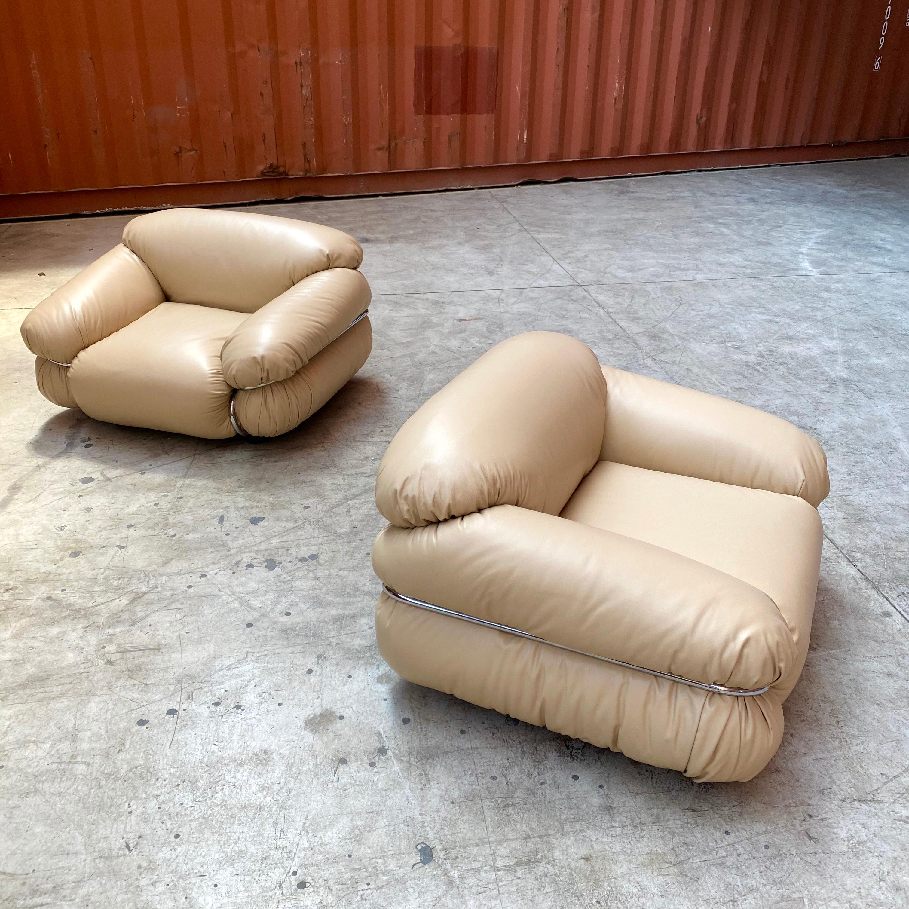 italien Fauteuils « Sésann » de Gianfranco Frattini pour Cassina, 1971