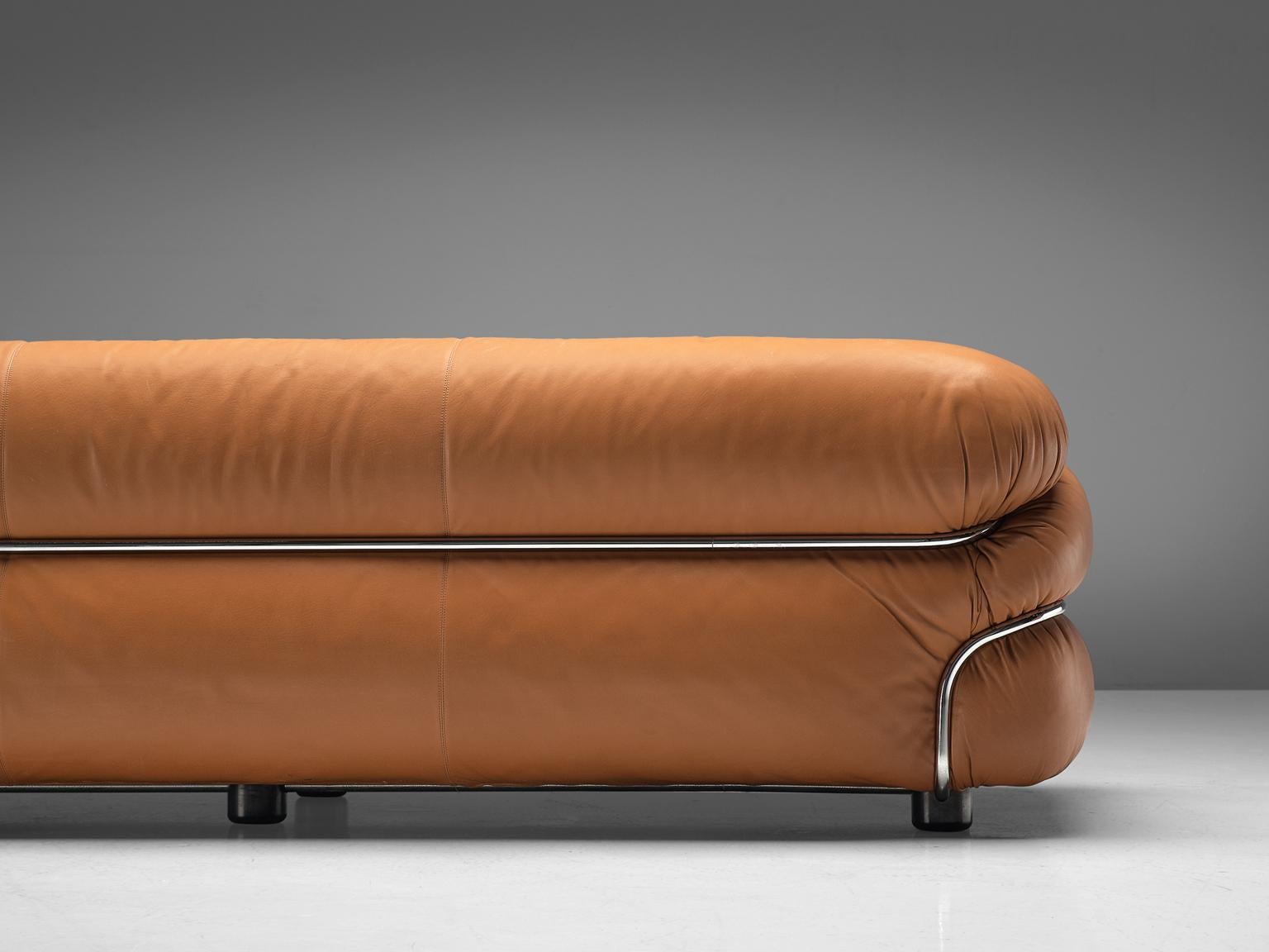 Gianfranco Frattini 'Sesann' Livingroom Set in Original Cognac Leather 2