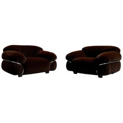 Gianfranco Frattini "Sesann" Pair of Armchairs for Cassina, 1971