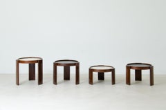 Gianfranco Frattini set of 4 modular coffee tables
