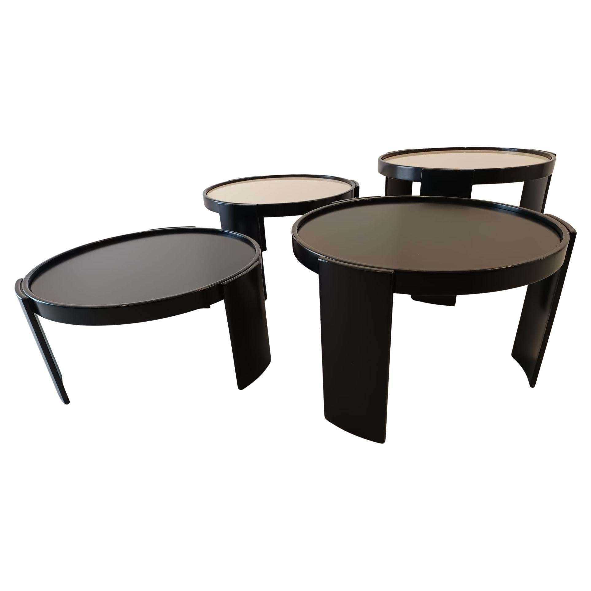 Gianfranco Frattini Set of Four 780/783 Stacking Low Tables by Cassina 1960s
