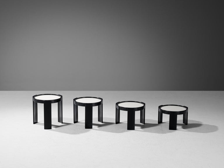 Mid-20th Century Gianfranco Frattini Set of Four '780' Nesting Tables For Sale