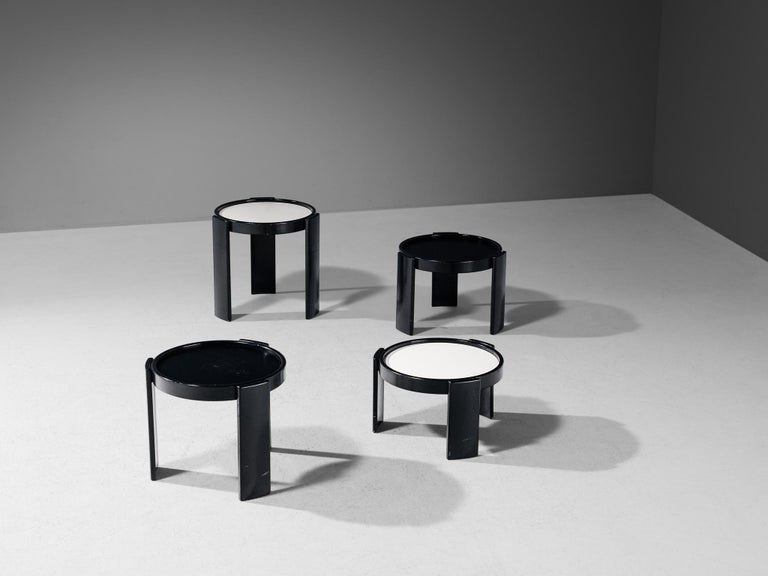 Gianfranco Frattini Set of Four '780' Nesting Tables For Sale 1