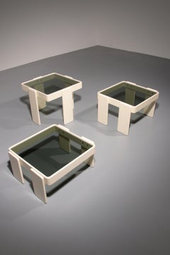 Gianfranco Frattini Stacking Tables for Cassina – Original Off-White Lacquer