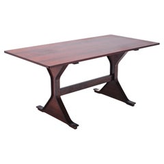 Gianfranco Frattini Wood table or desk for Bernini Italian Design 1950s