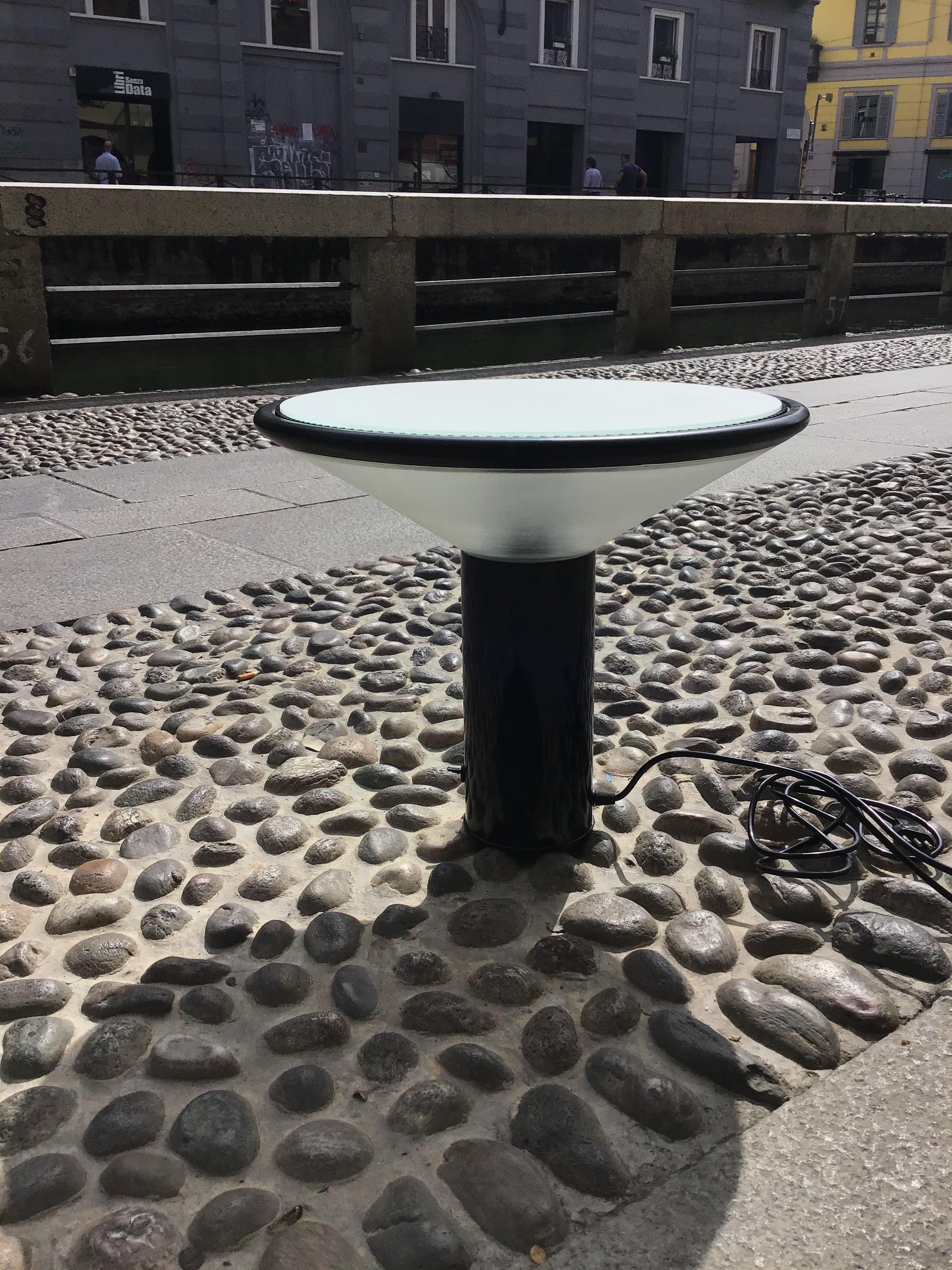Gianfranco Frattini Lámpara de mesa Metal Vidrio, 1979, Italia en venta 11