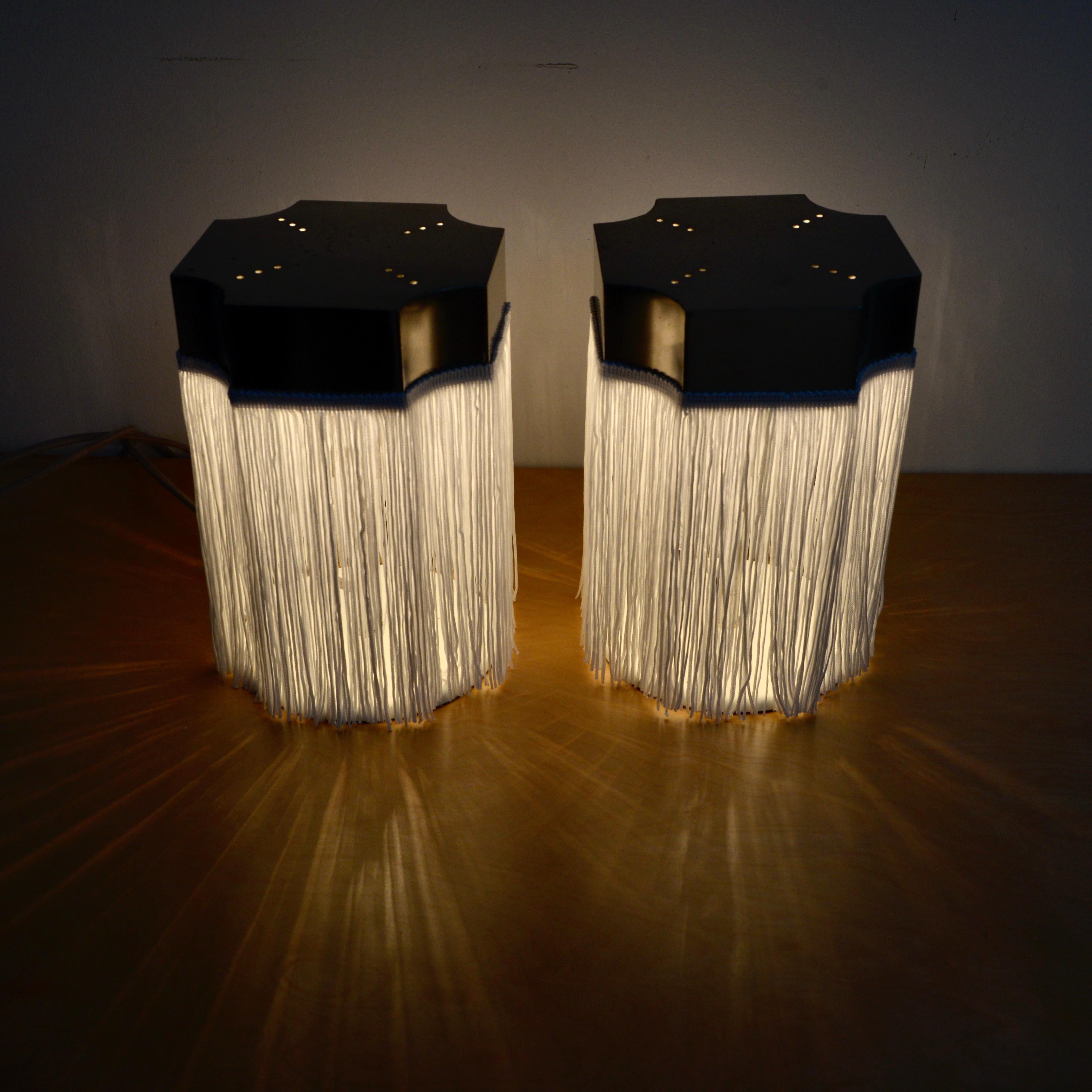 Painted Fringe Table Lamps
