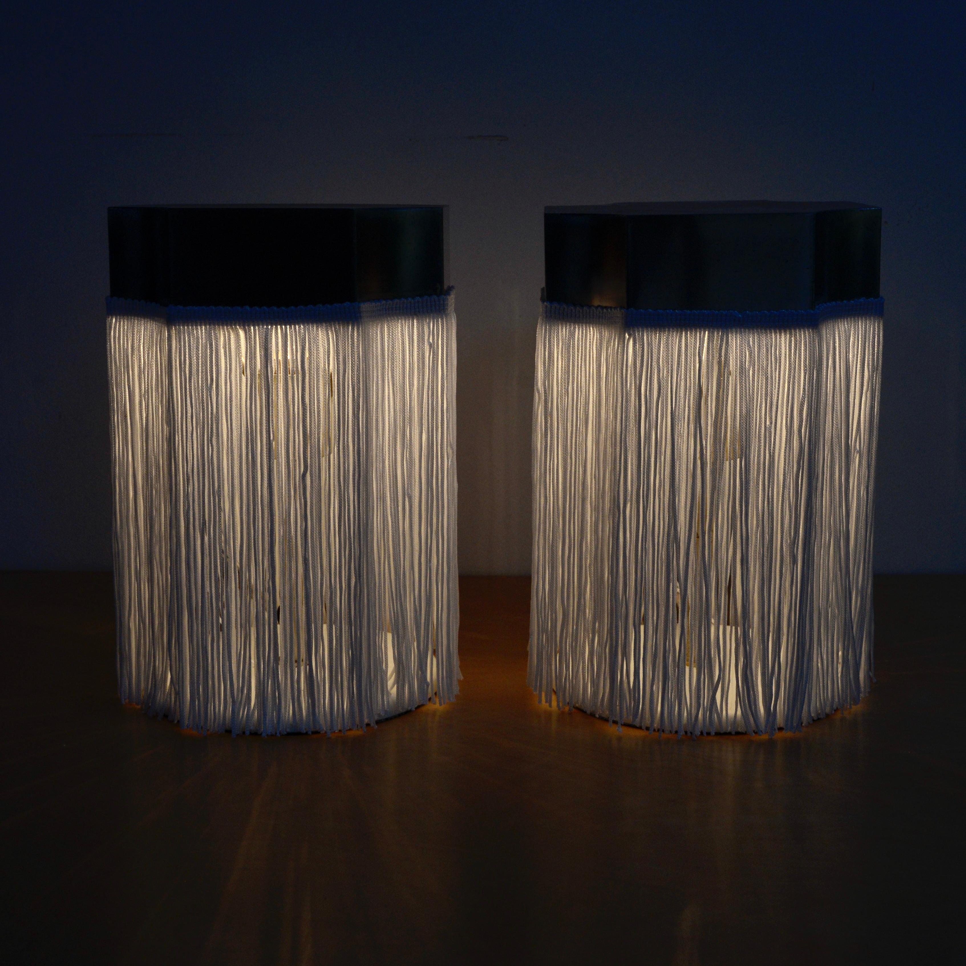 Steel Fringe Table Lamps