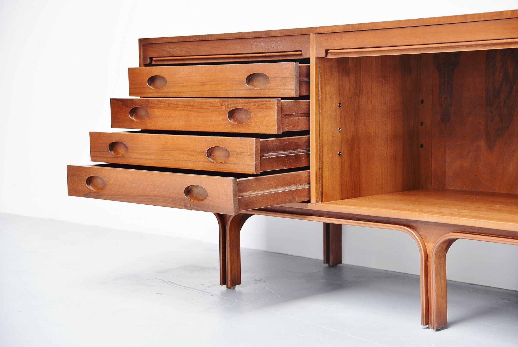 Gianfranco Frattini Walnut Sideboard Bernini, Italy, 1957 1