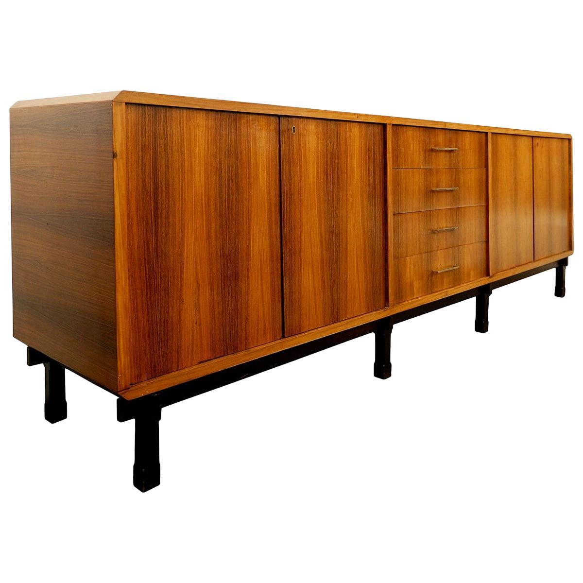 Gianfranco Frattini Walnut Sideboard For Sale