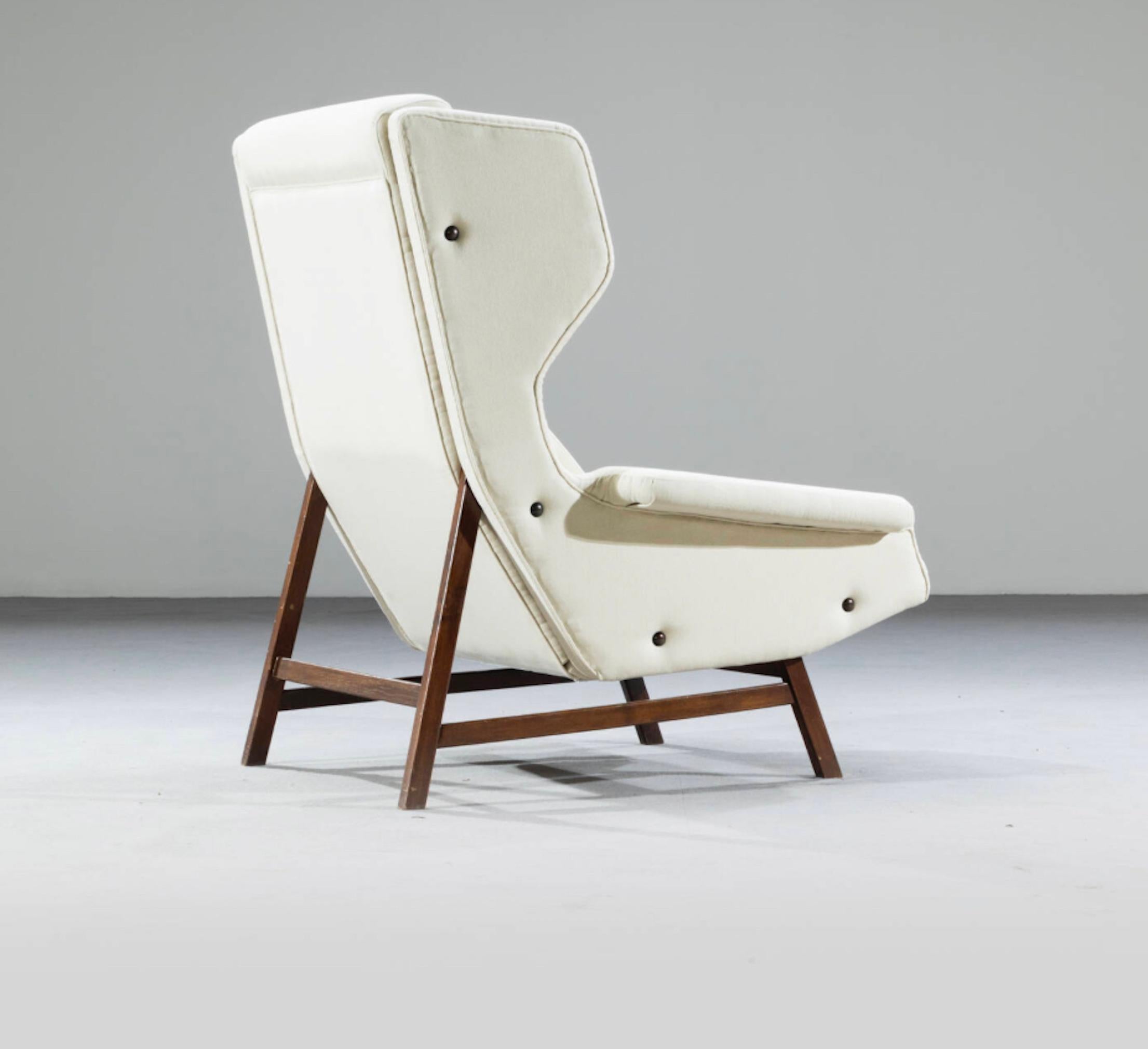 Gianfranco Frattini,  Fauteuil Wingback modèle 877, Cassina 1959 Bon état - En vente à Argelato, BO