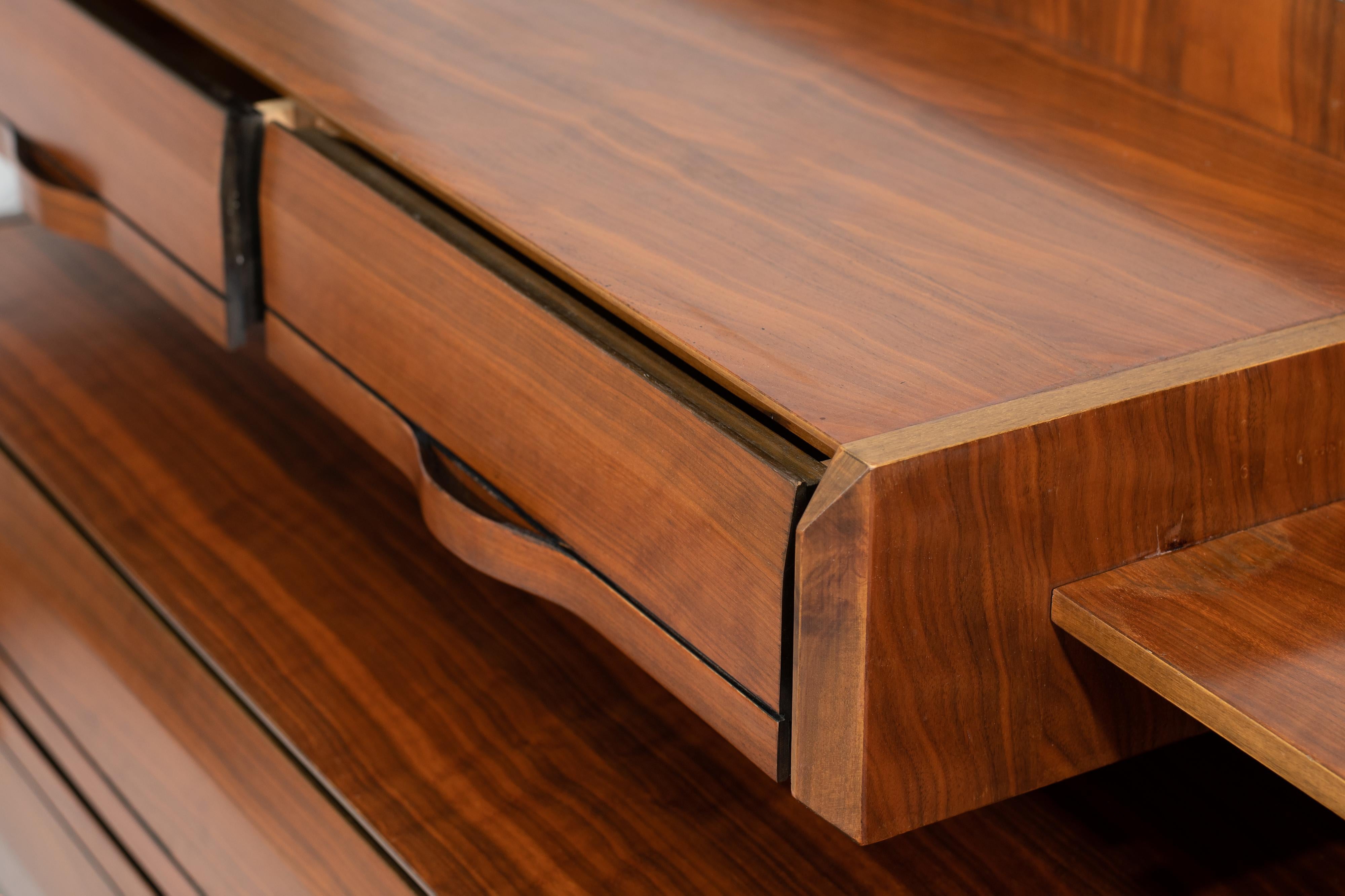 Mid-20th Century Gianfranco Frattini Wood Chest of Drawers Italian 1960s Sideboard For Sale