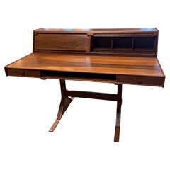 Gianfranco Frattini Writing Desk in Walnut, Italy, 1960s