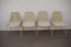 Gianfranco Legler:: ensemble de quatre chaises:: années 1960