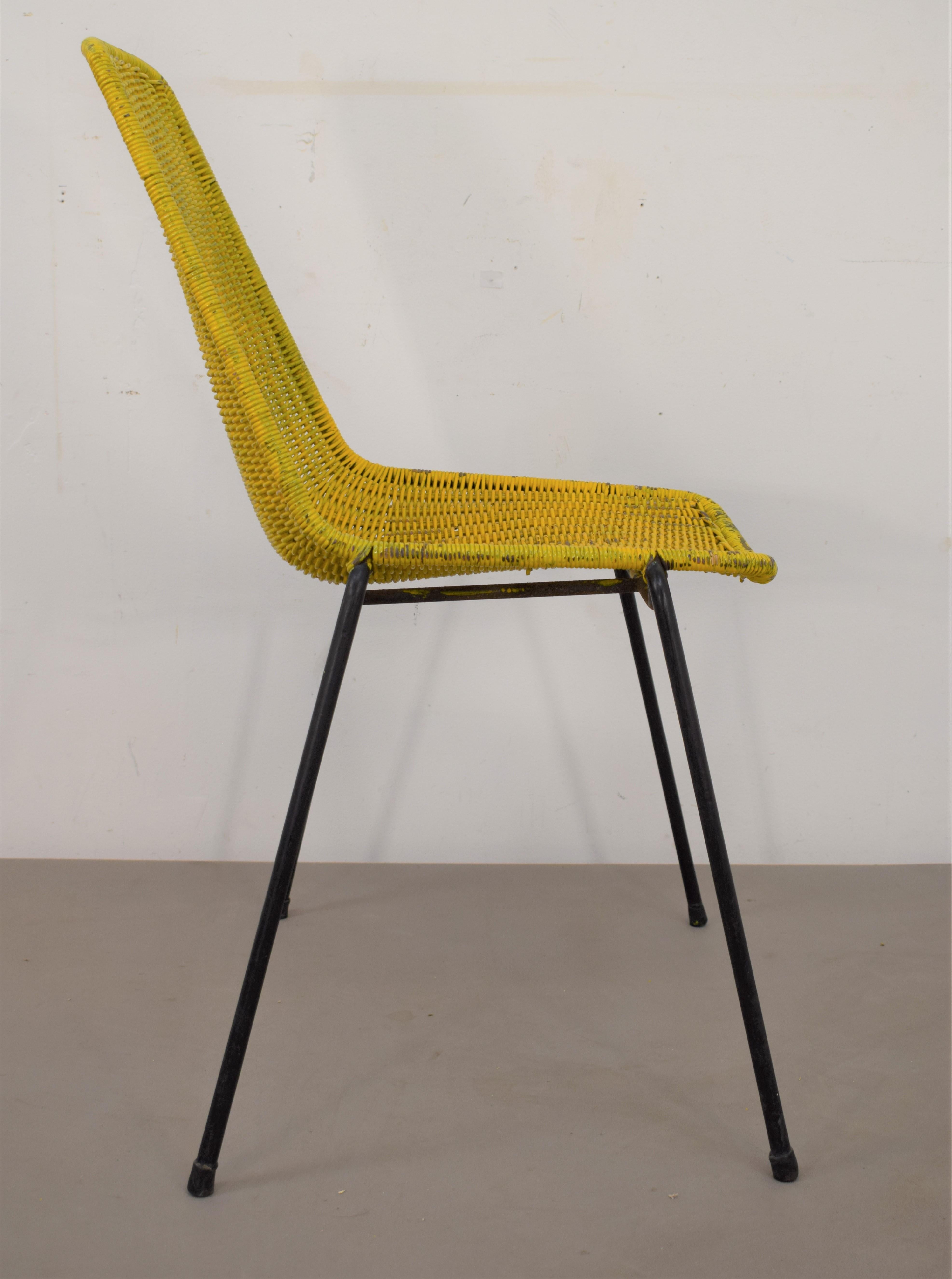 Milieu du XXe siècle Ensemble de quatre chaises de Gianfranco Legler, années 1960 en vente