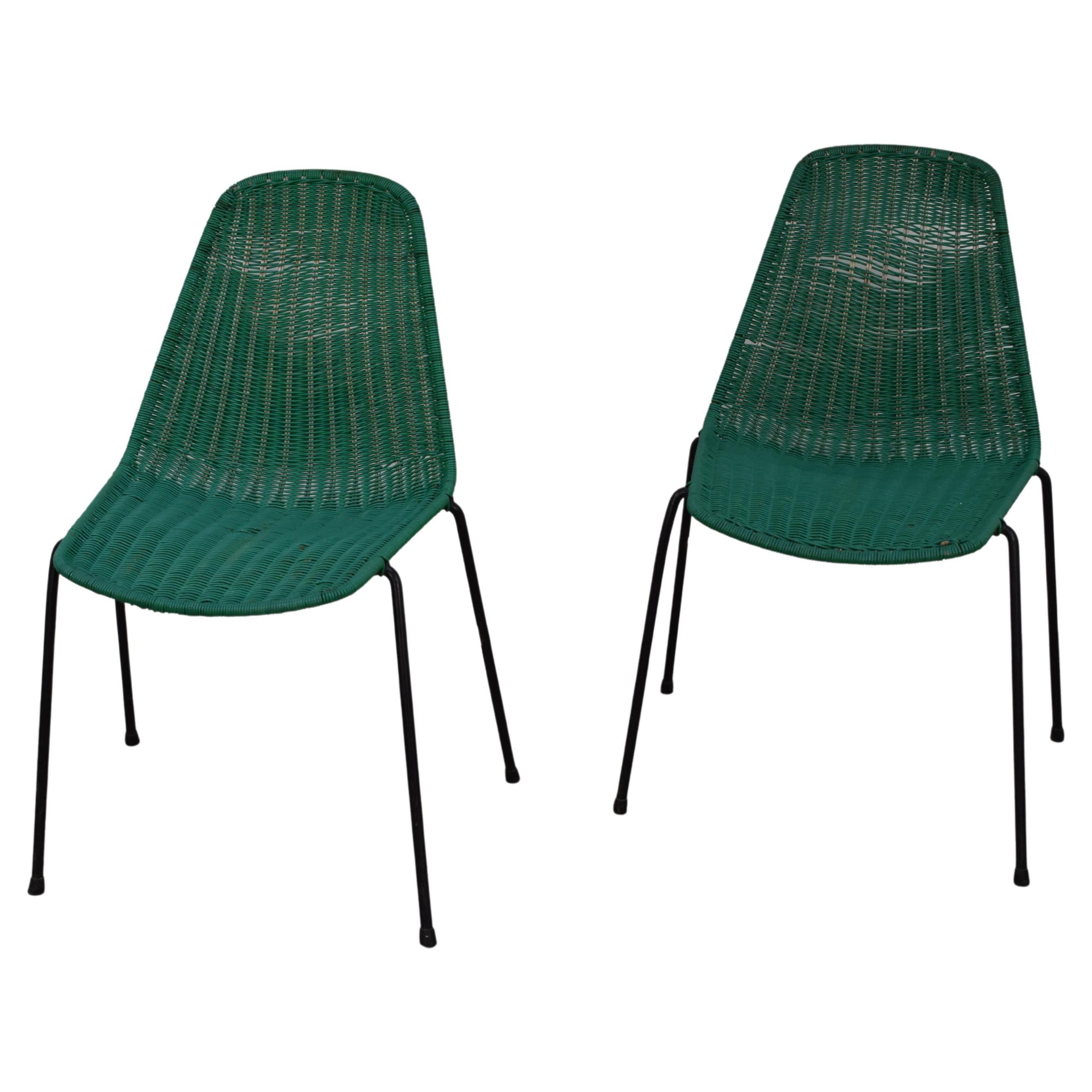 Gianfranco Legler, Set of Two Chairs, 1960s For Sale