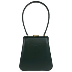 Used Gianfranco Lotti Firenze Forest Green Leather Handbag