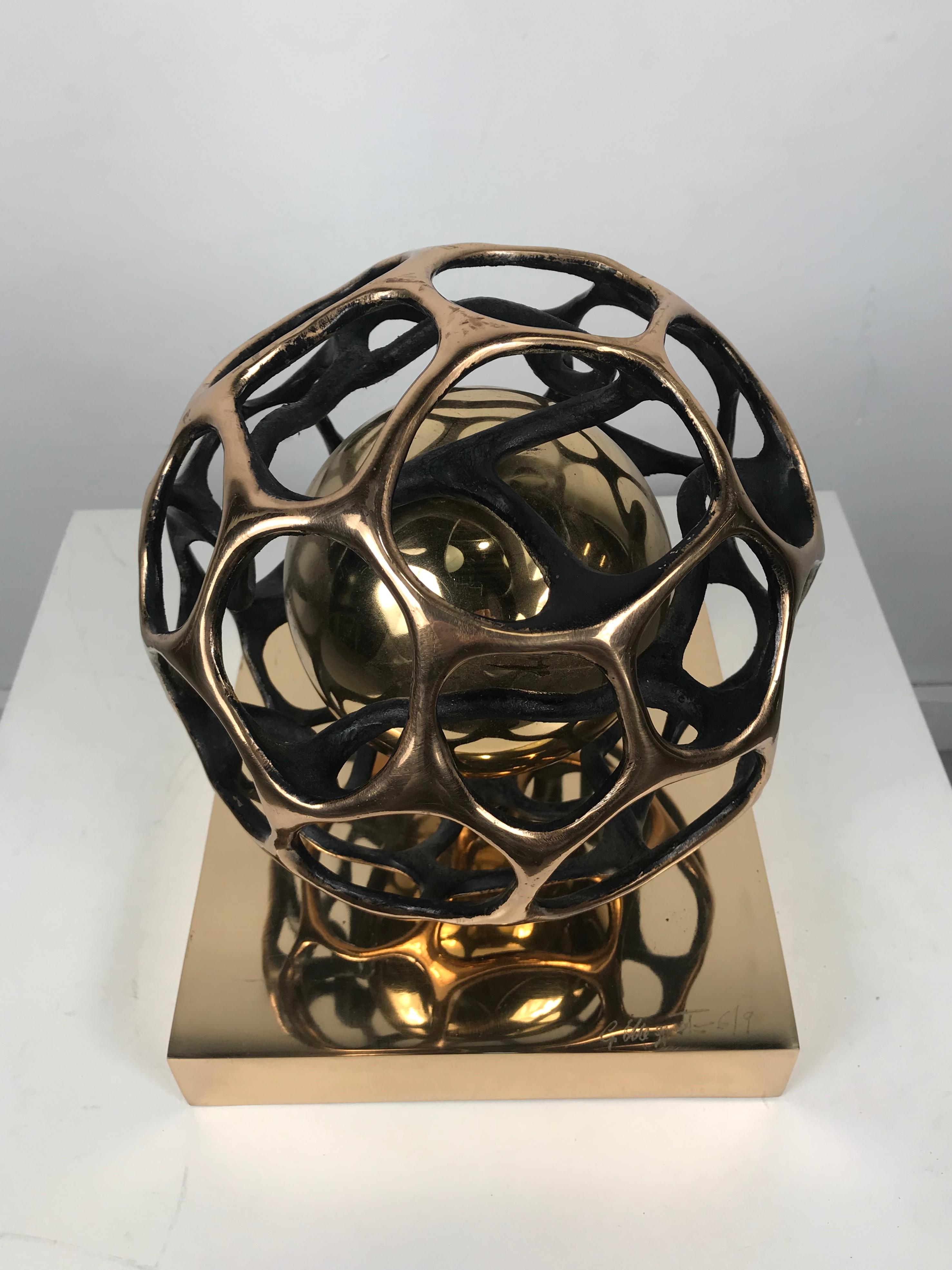 Hand-Crafted Gianfranco Meggiato Bronze Kinetic Sculpture 2007 