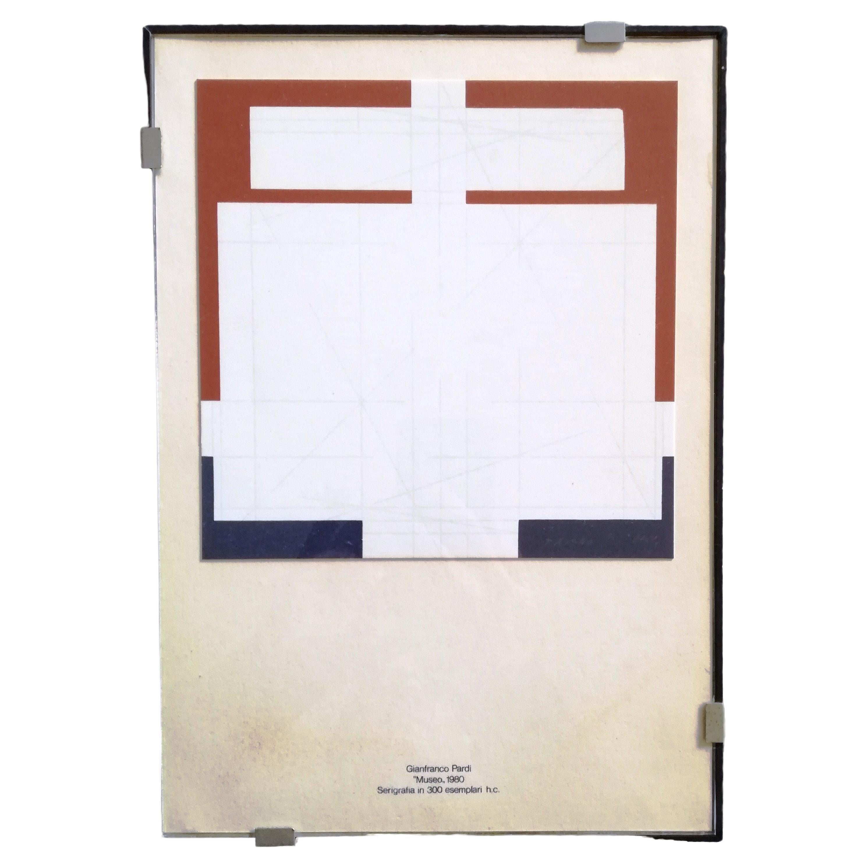 Gianfranco Pardi, serigraphy. "Museum." 1980 For Sale