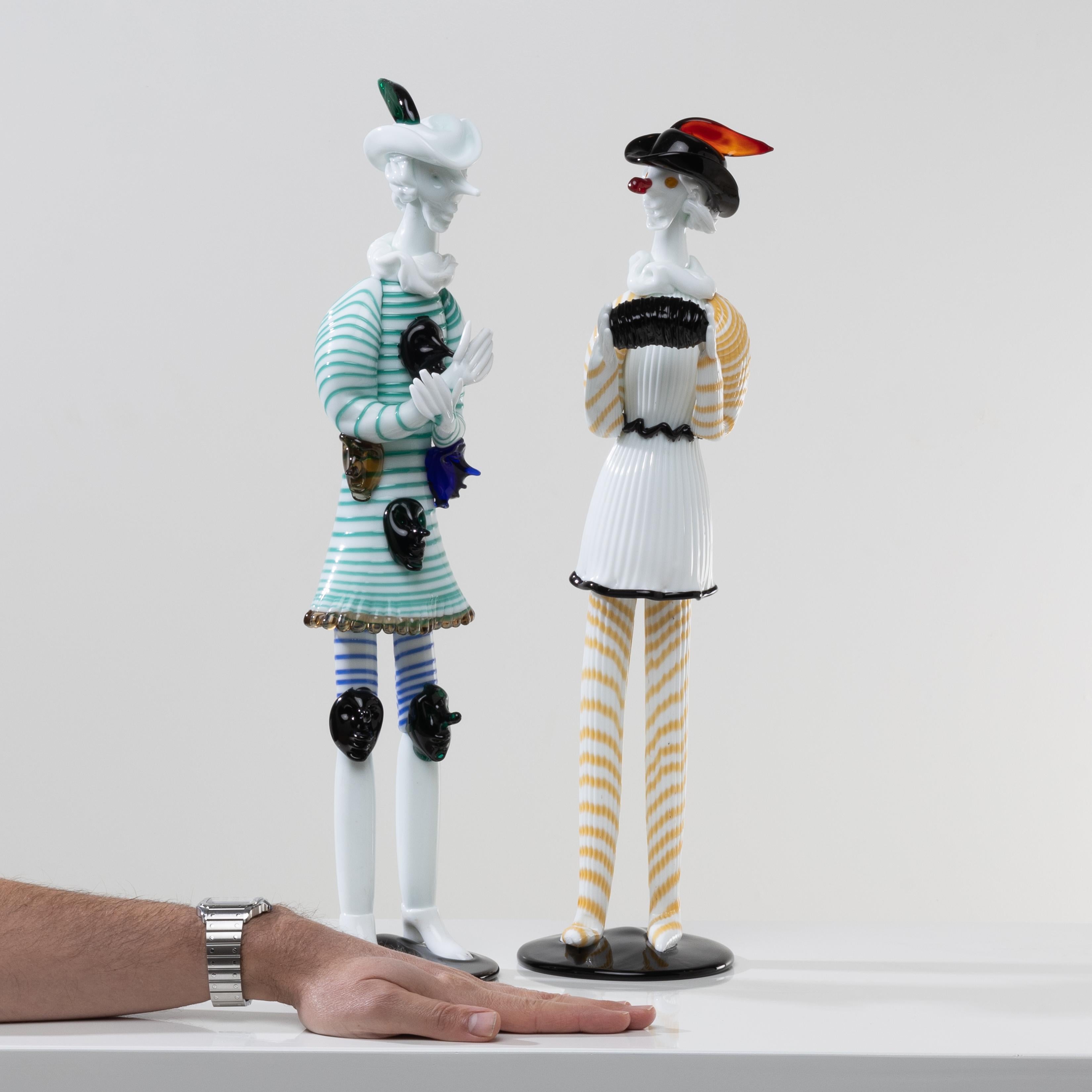Giangurgolo Estatuilla monumental de cristal de Murano de Fulvio Bianconi en venta 6