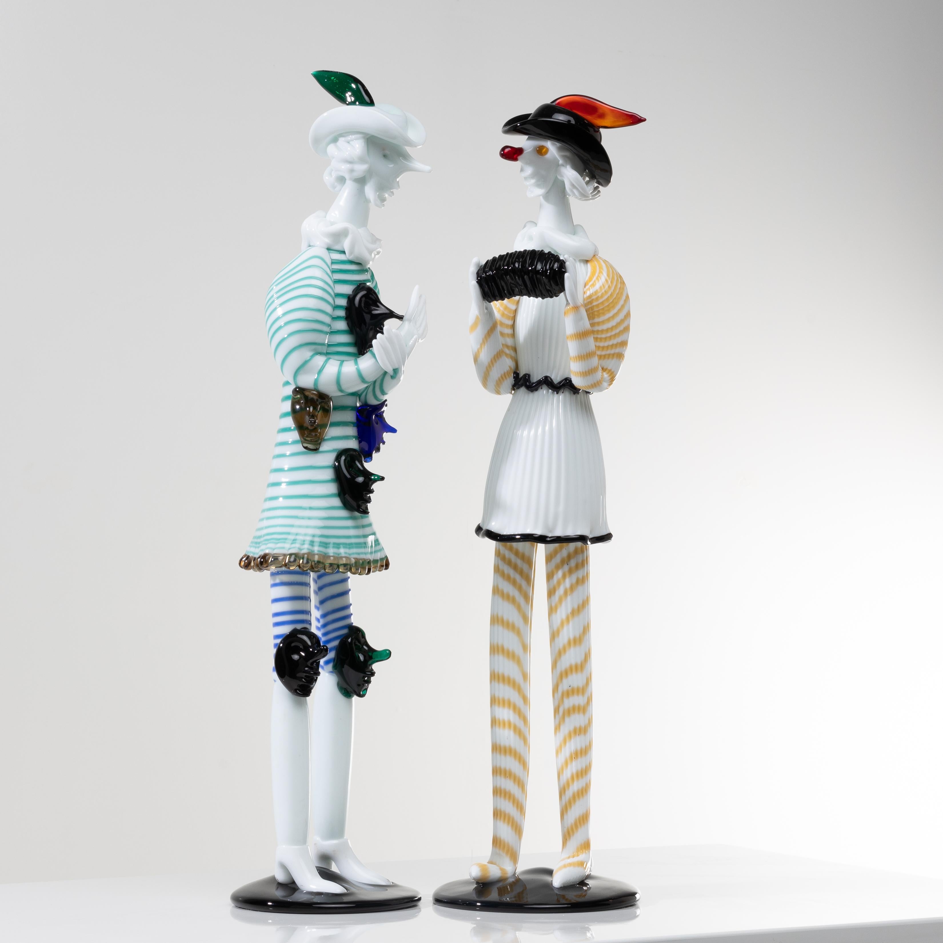 Giangurgolo Estatuilla monumental de cristal de Murano de Fulvio Bianconi en venta 7