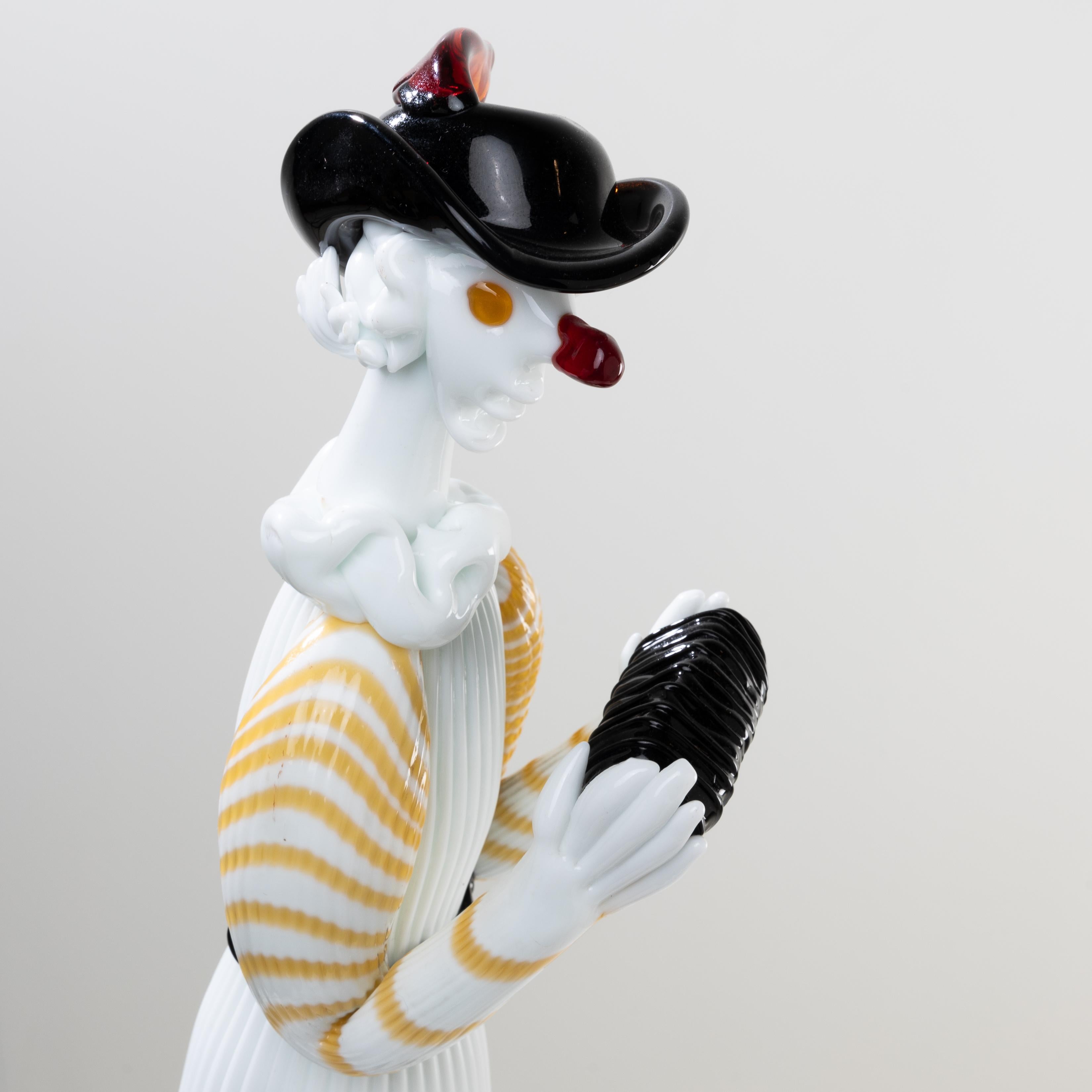 Giangurgolo Estatuilla monumental de cristal de Murano de Fulvio Bianconi en venta 1