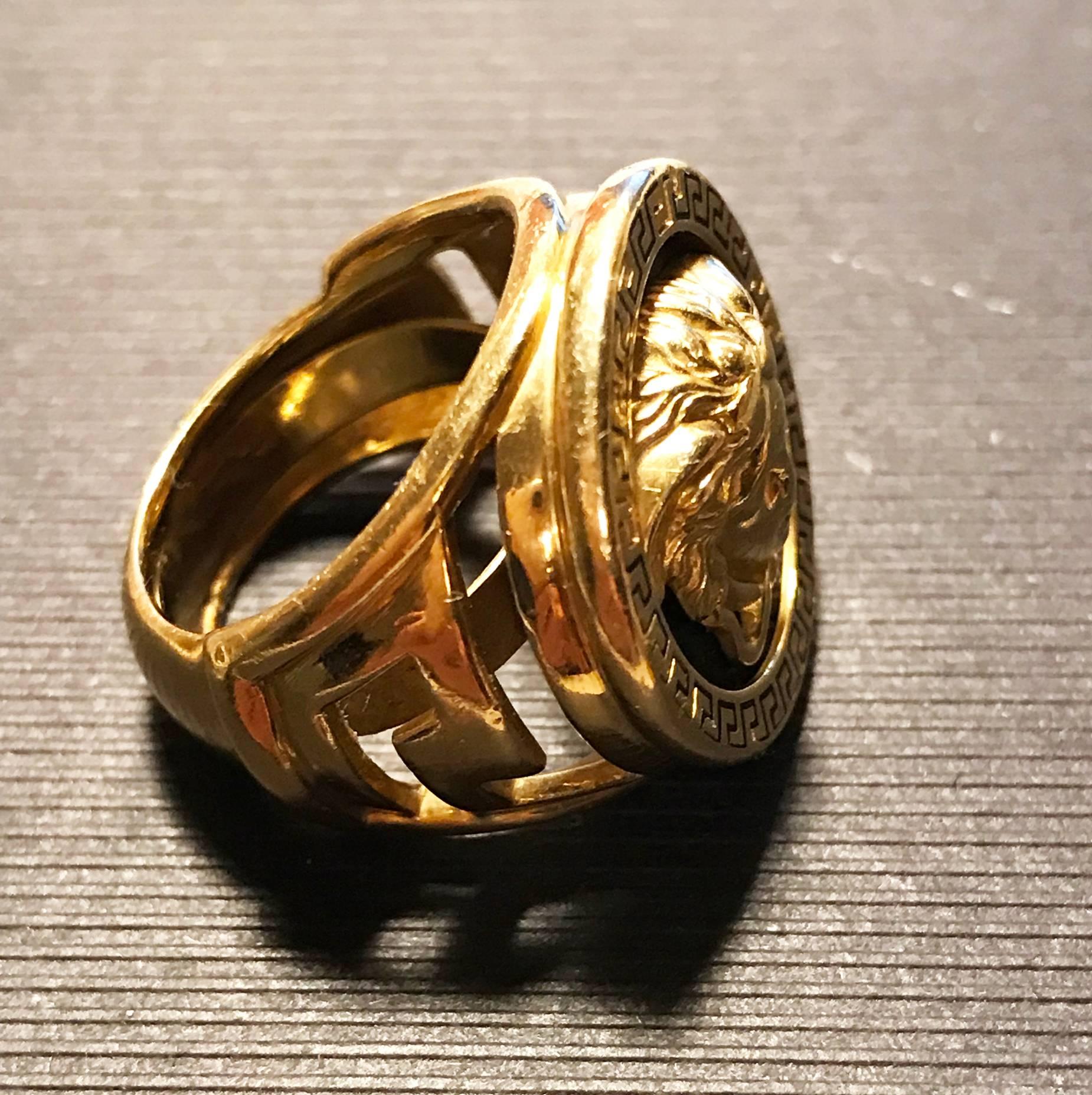 versace gold ring 18k price