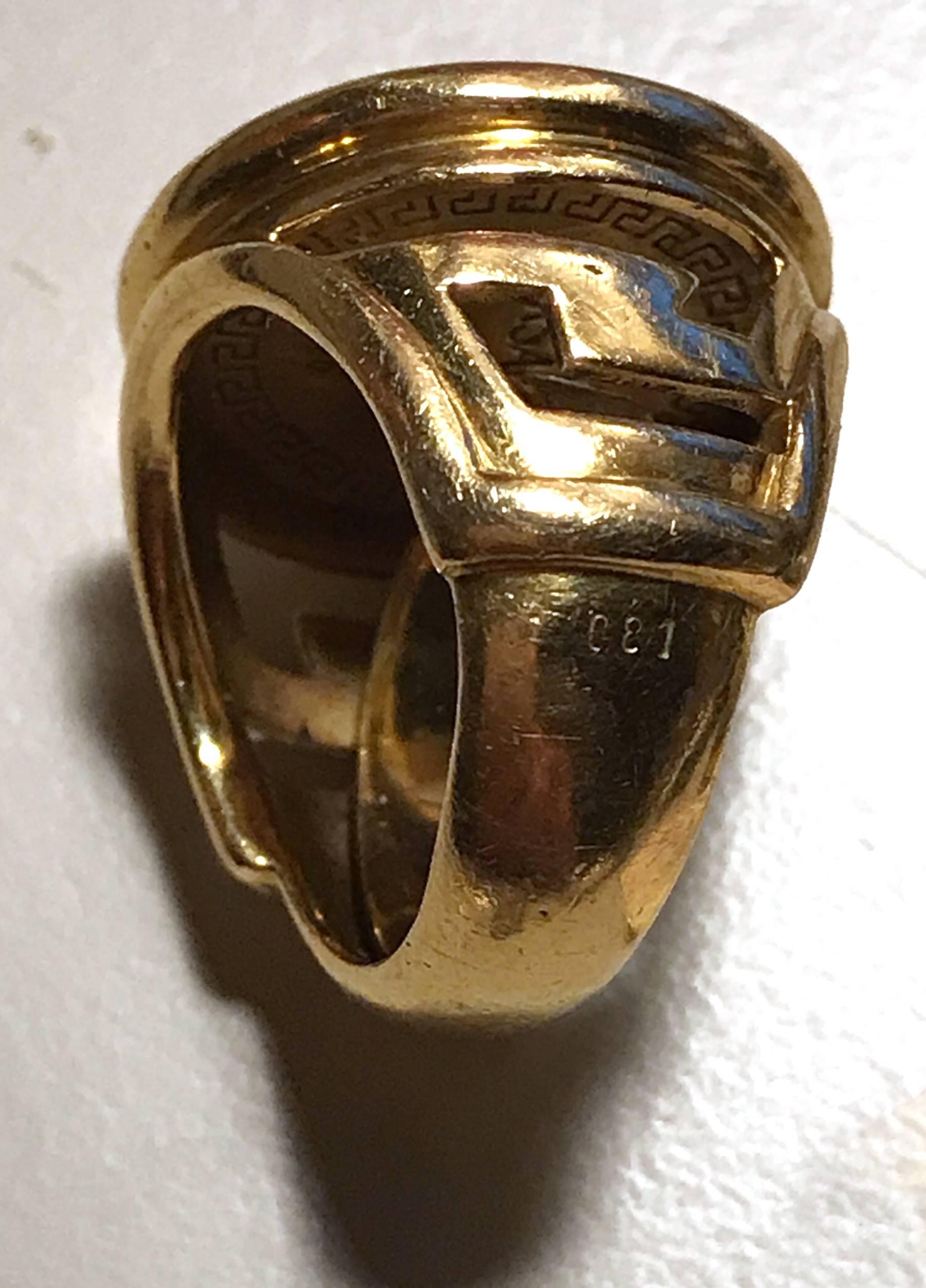 versace 18k gold ring