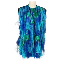 GIANLUCA CAPANNOLO Gilet in misto poliestere blu verde taglia 6