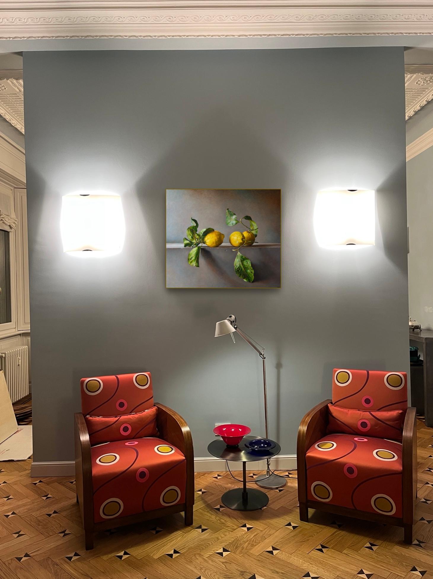 Traditional  and contemporary still life with Italian yellow lemons 2
