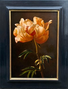 Used Flower still life of black and pink by master italian painter