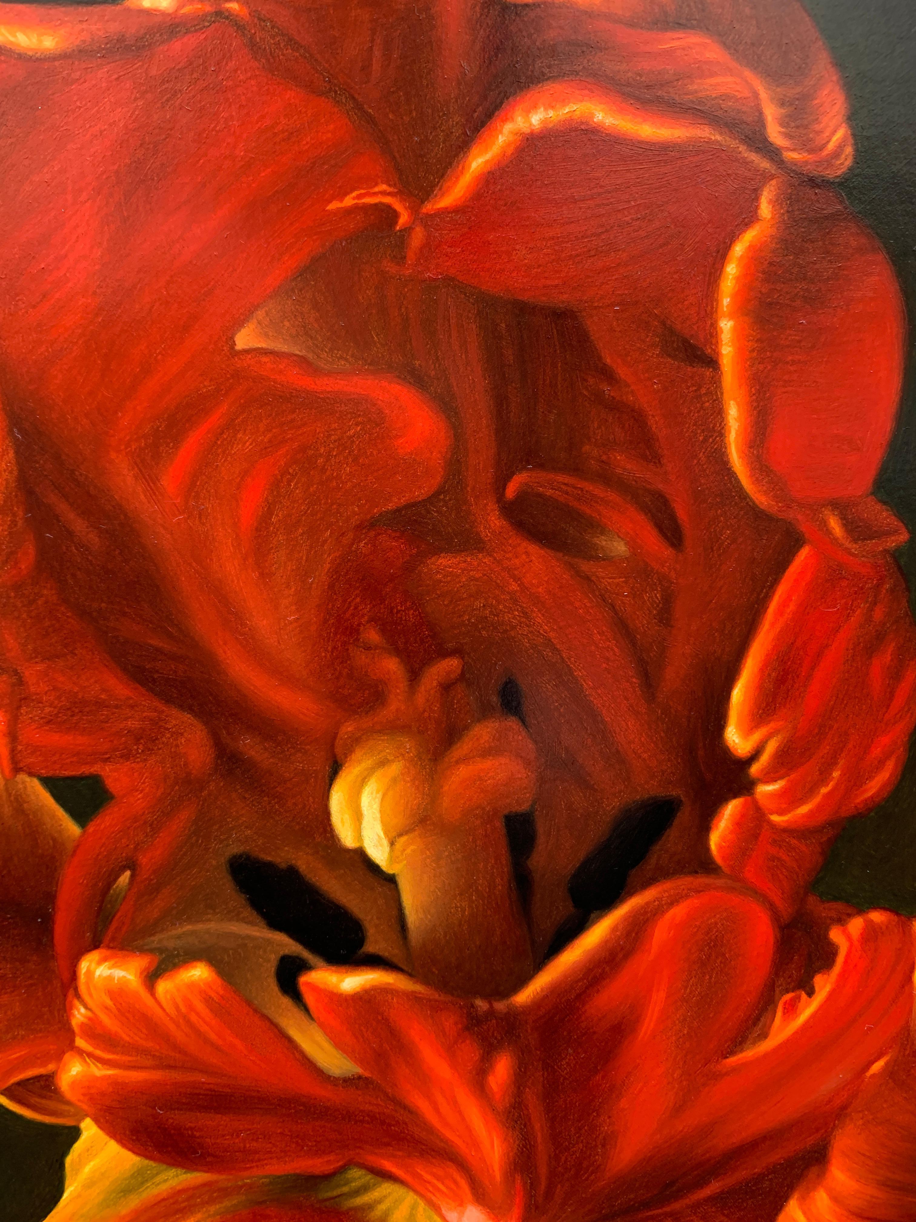 Red Tulip - Painting by Gianluca Corona
