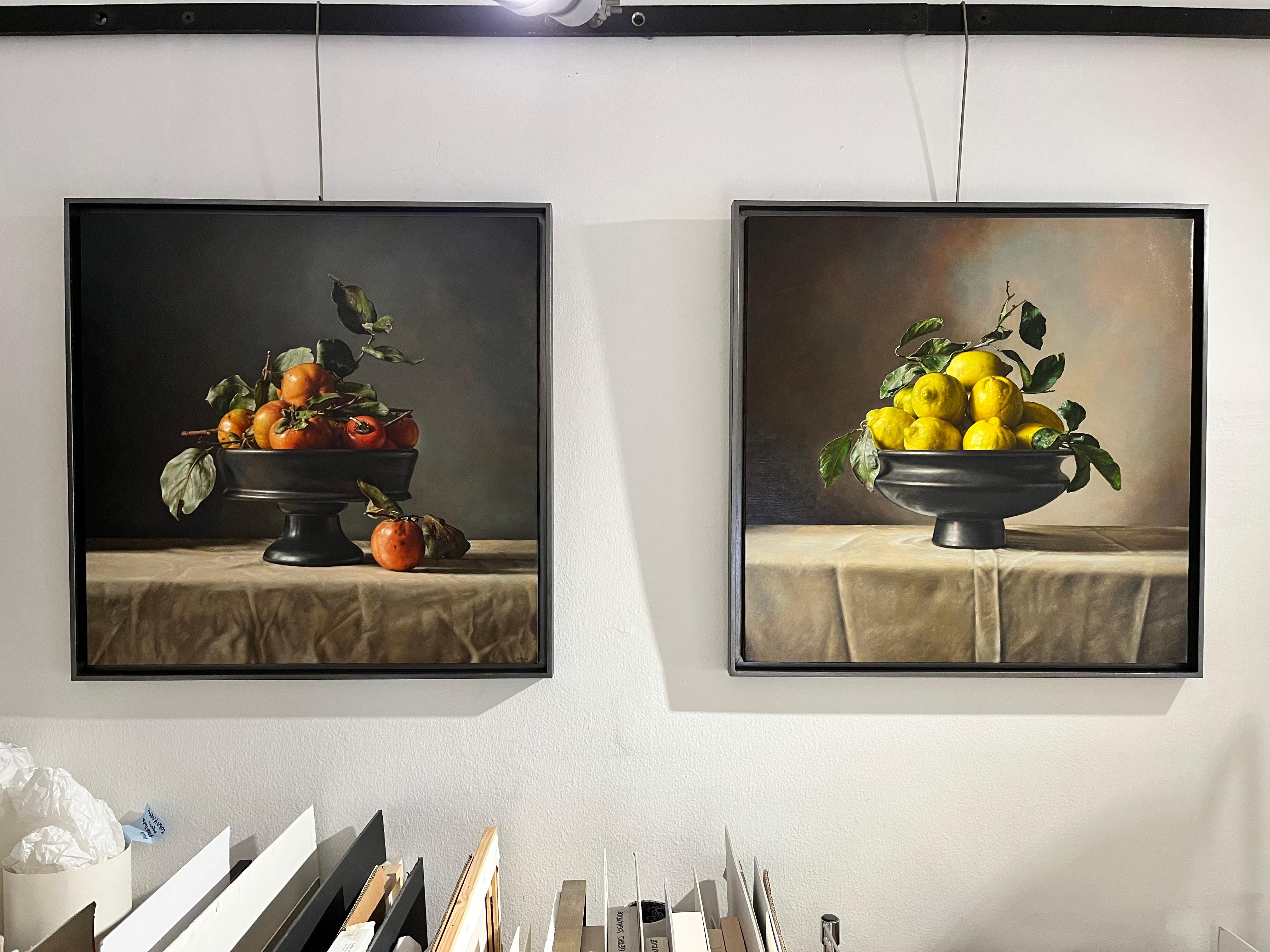 The refined and unique still life has an eventual painting with persimmons, which is thought of as an ideal pair. The painting was also published on 1stdibs. The large size and exquisite finish make it a true masterpiece. 

Gianluca Corona expresses
