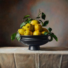 Gelbe Zitronen Stillleben Gemälde von feinen italienischen Maestro gemacht