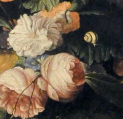 FLOWERS-In the Manner of Jacob van Wascapelle -Italian Still Life Oil on Canvas