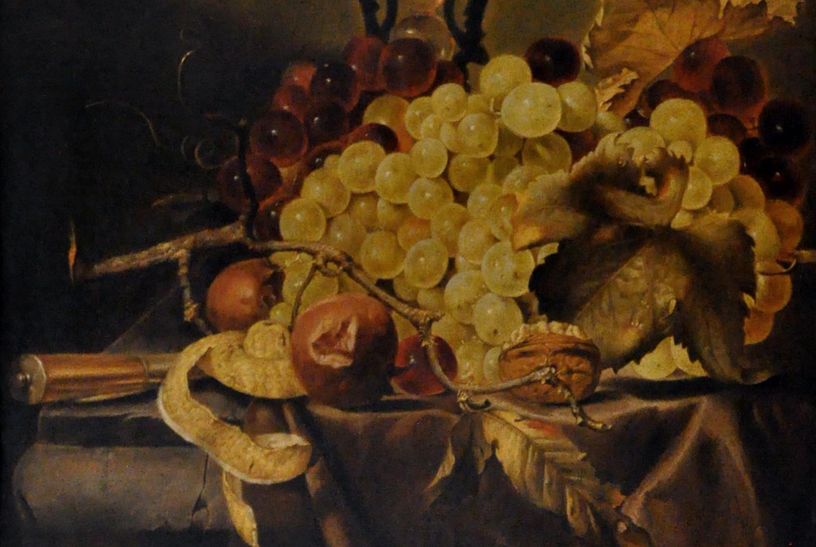 VIDA TRANQUILA - A la manera de J. van Walscapelle - Óleo italiano sobre lienzo - Still-Life Painting Negro de Gianluca D'Este
