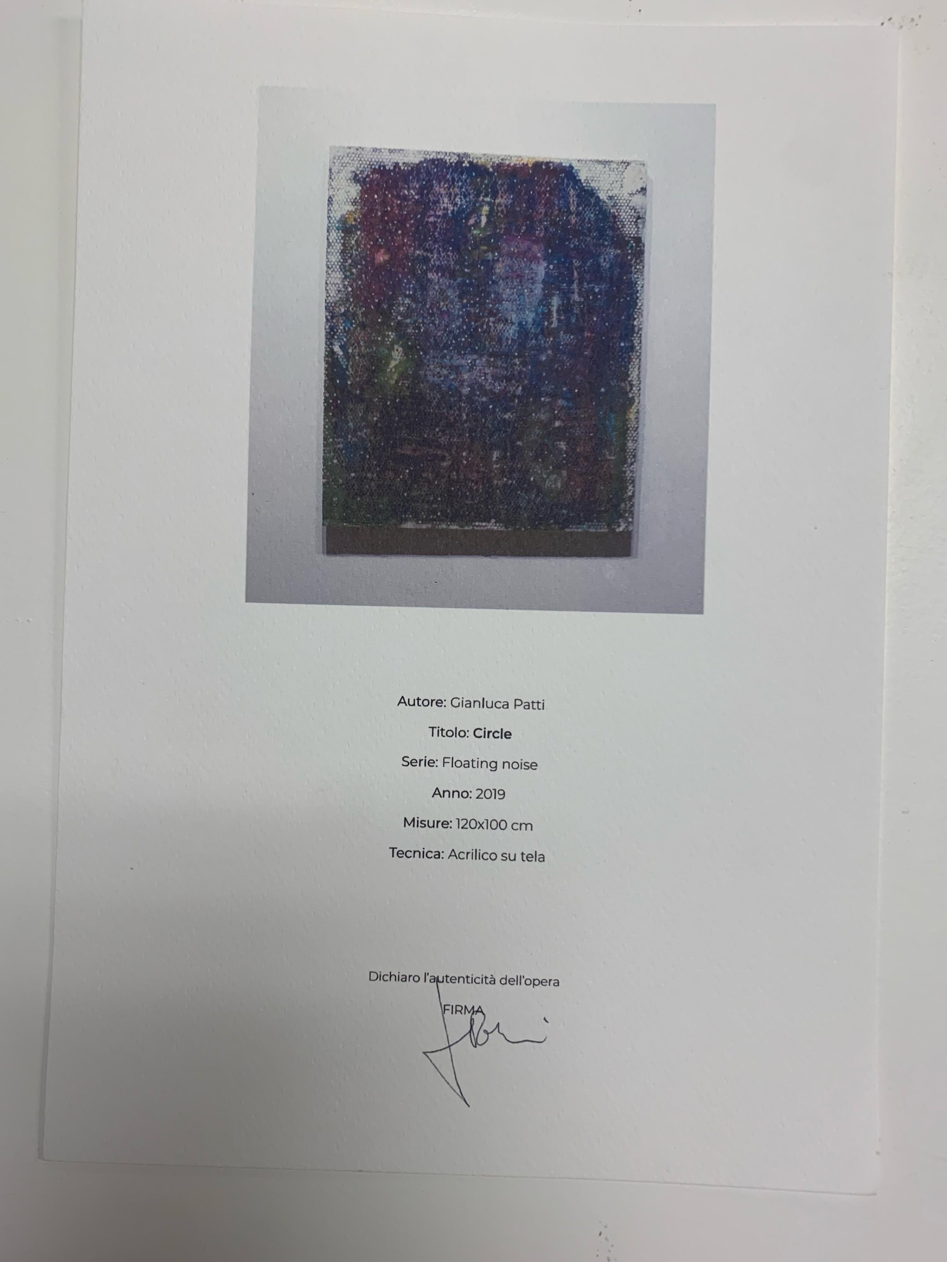 Circle, Floating Noise series - Abstract Mixed Media Art by Gianluca Patti