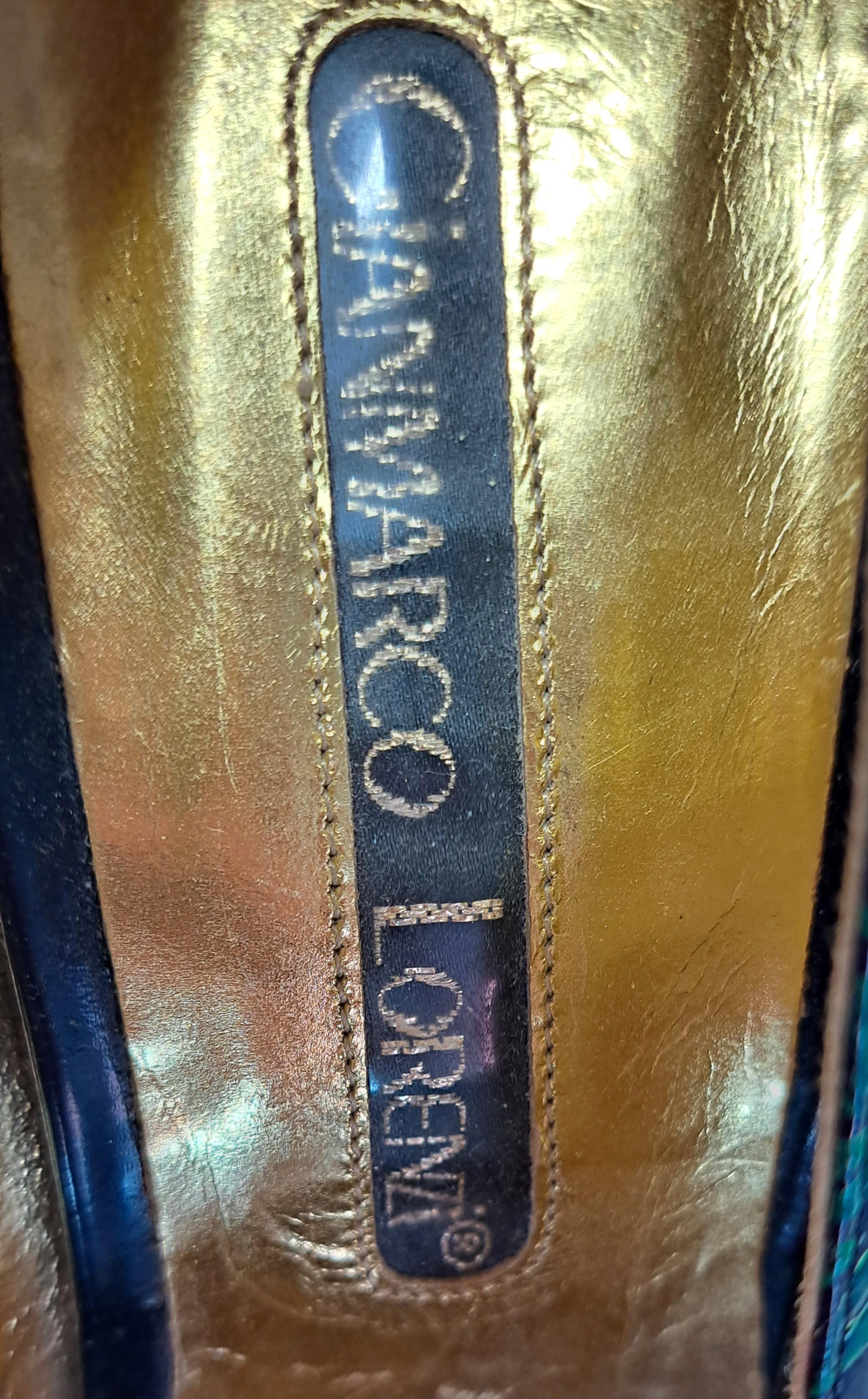 Gianmarco Lorenzi escarpins en cuir avec sac en cuir similaire, taille 40, 1996 en vente 4