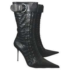 Gianmarco Lorenzi Black Leather Boots